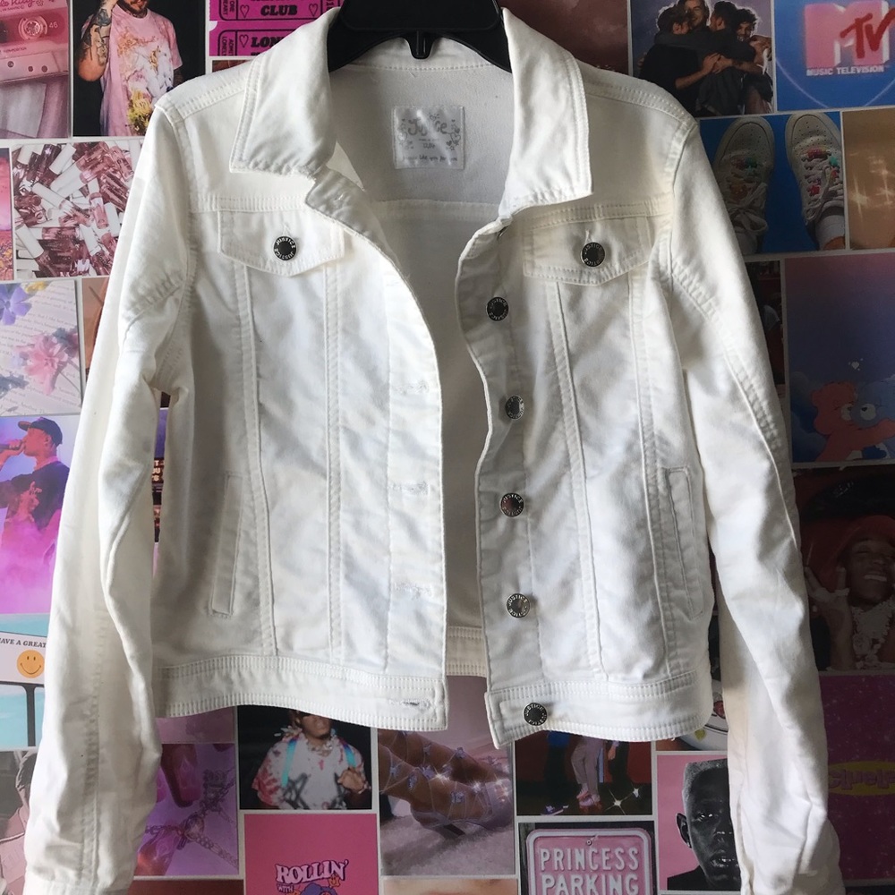 Girls White Jean Jacket